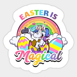 Easter Is Magical Cartoon Sticker